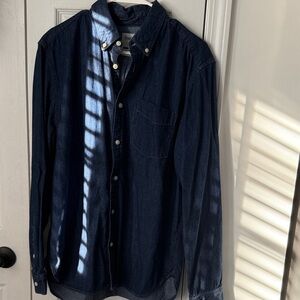 GAP Blue Denim Button-Up Shirt